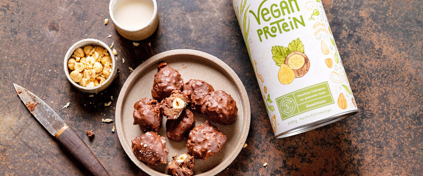 Palline proteiche nocciola e cioccolato