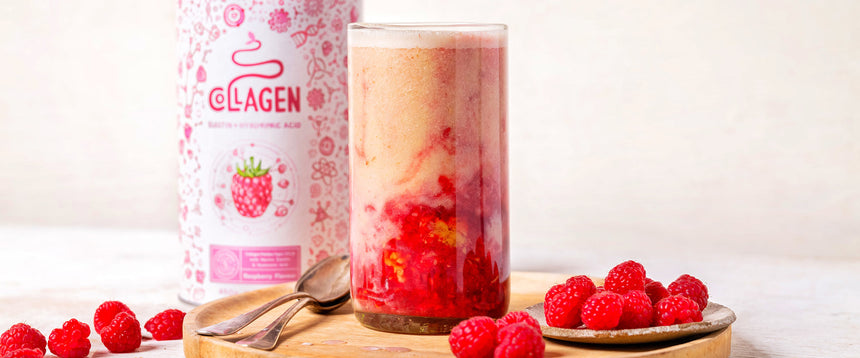 Frullato al collagene con lampone e burro di arachidi