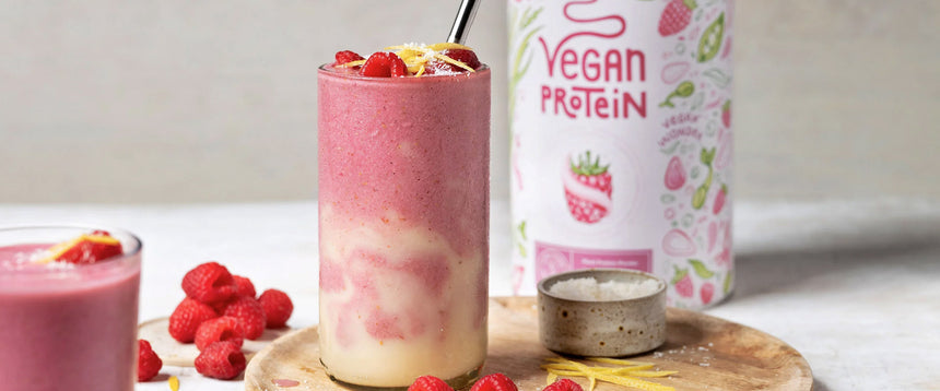 Frullato proteico lampone e yogurt