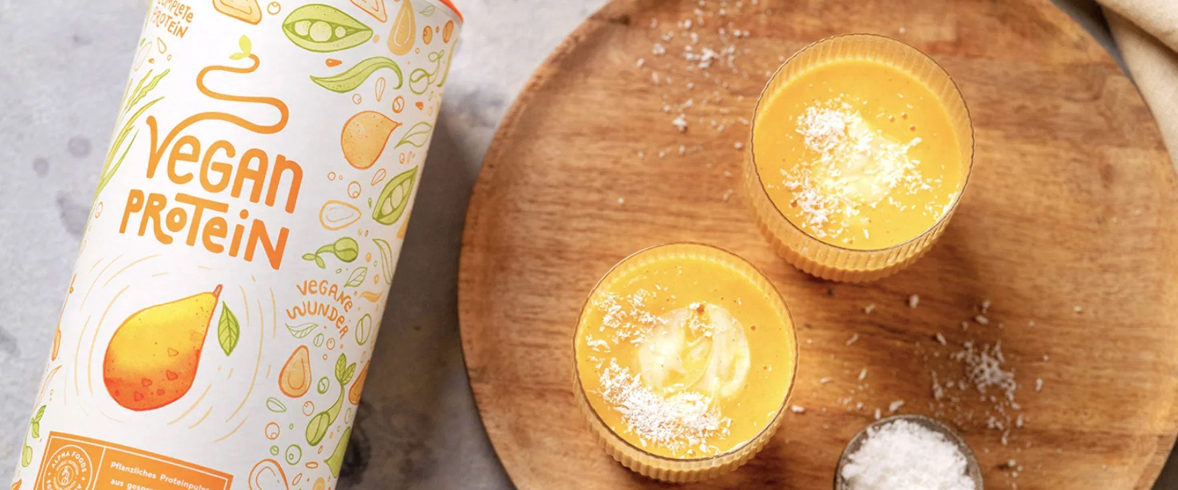 Frullato proteico mango e cocco