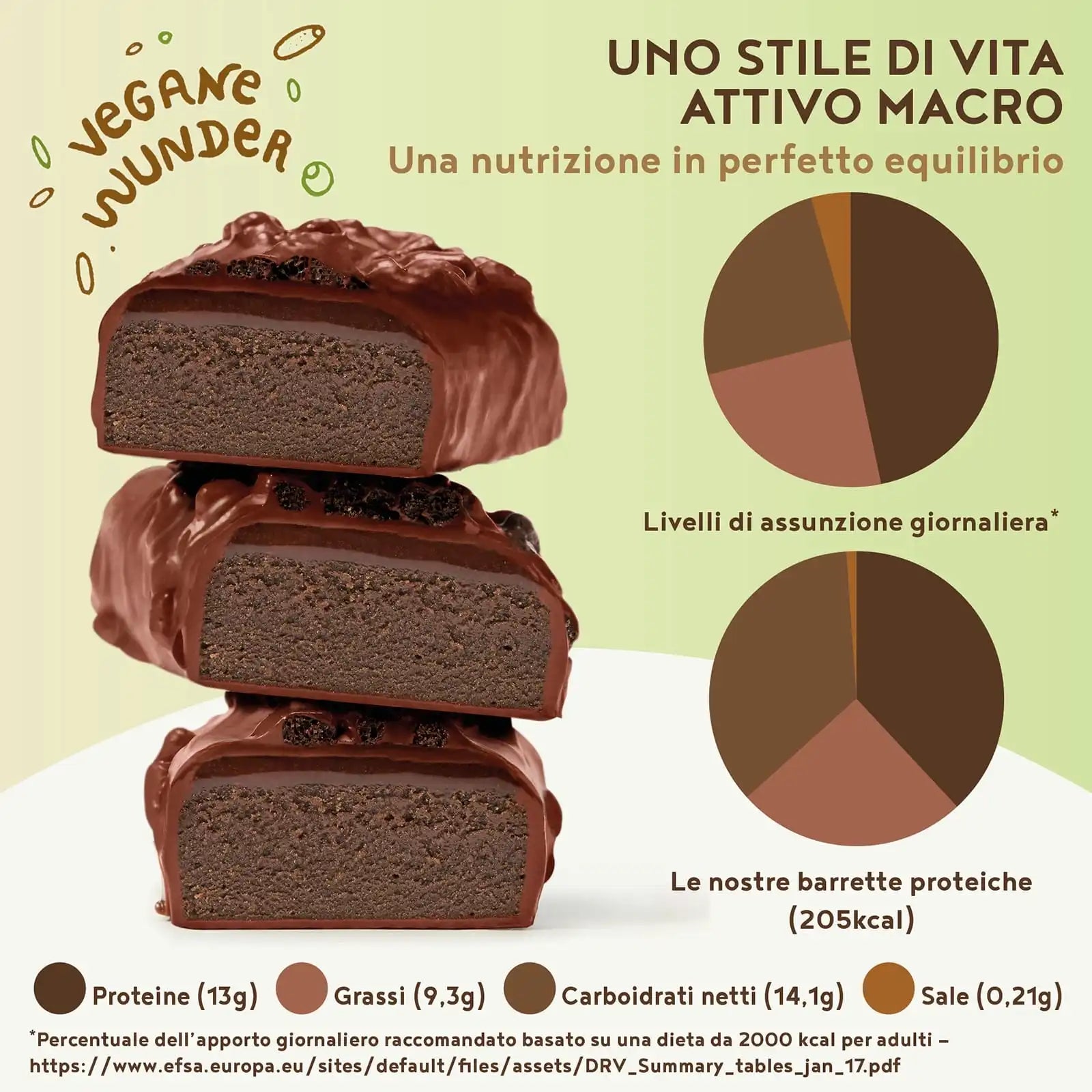 A+ Three - Barrette proteiche -  Brownie al doppio Cioccolato