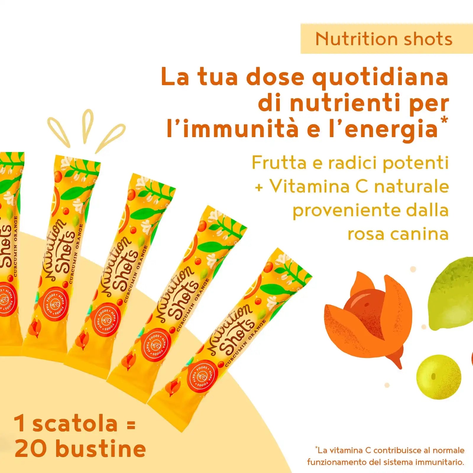A+ One - Nutrition Shot - Curcumina e arancia