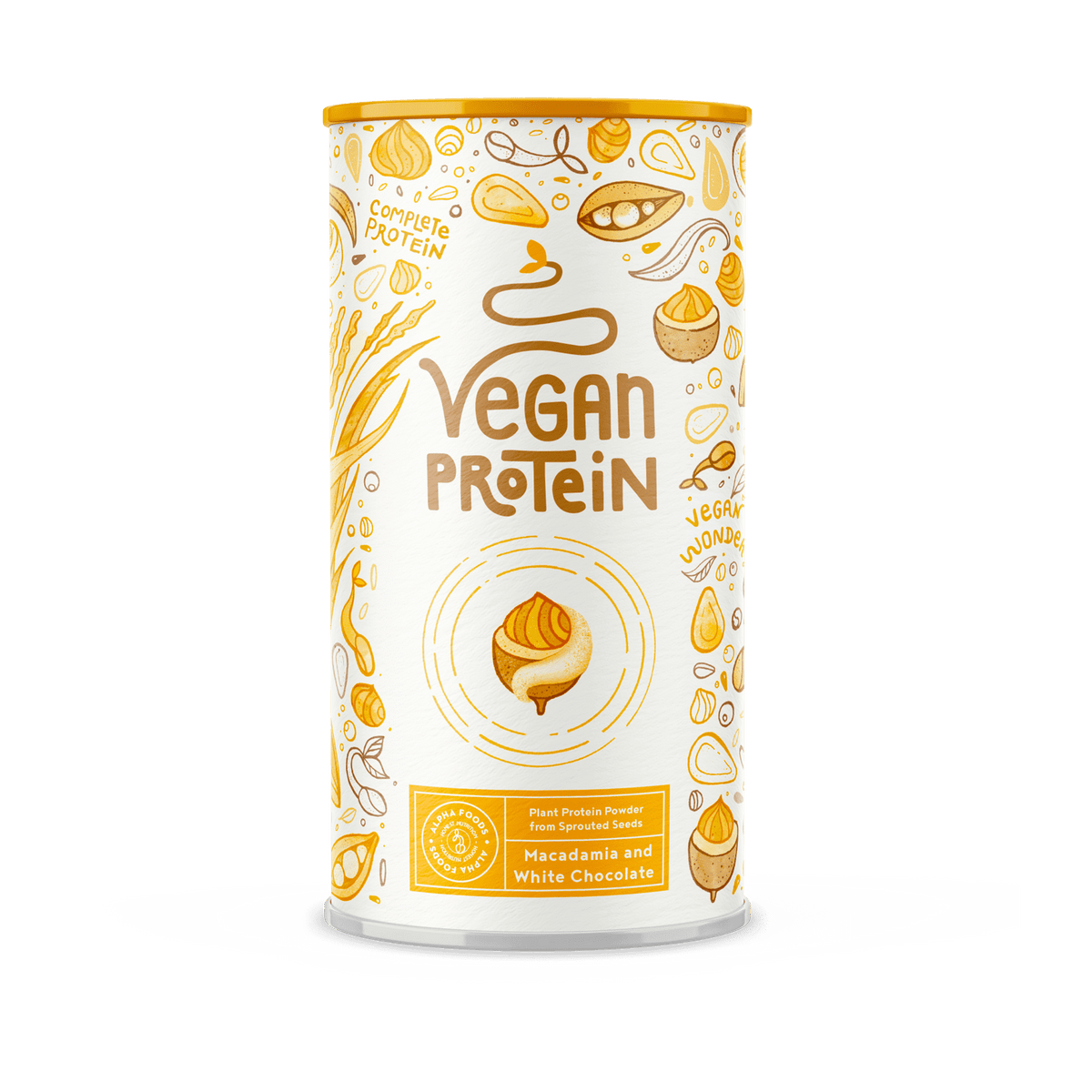 Proteine vegane in polvere - Cioccolato bianco e Macadamia