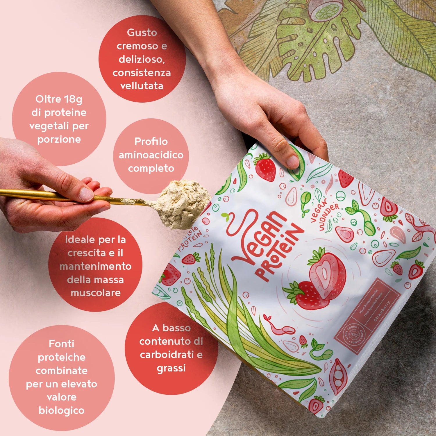 A+ One - Proteine Vegane - Fragola