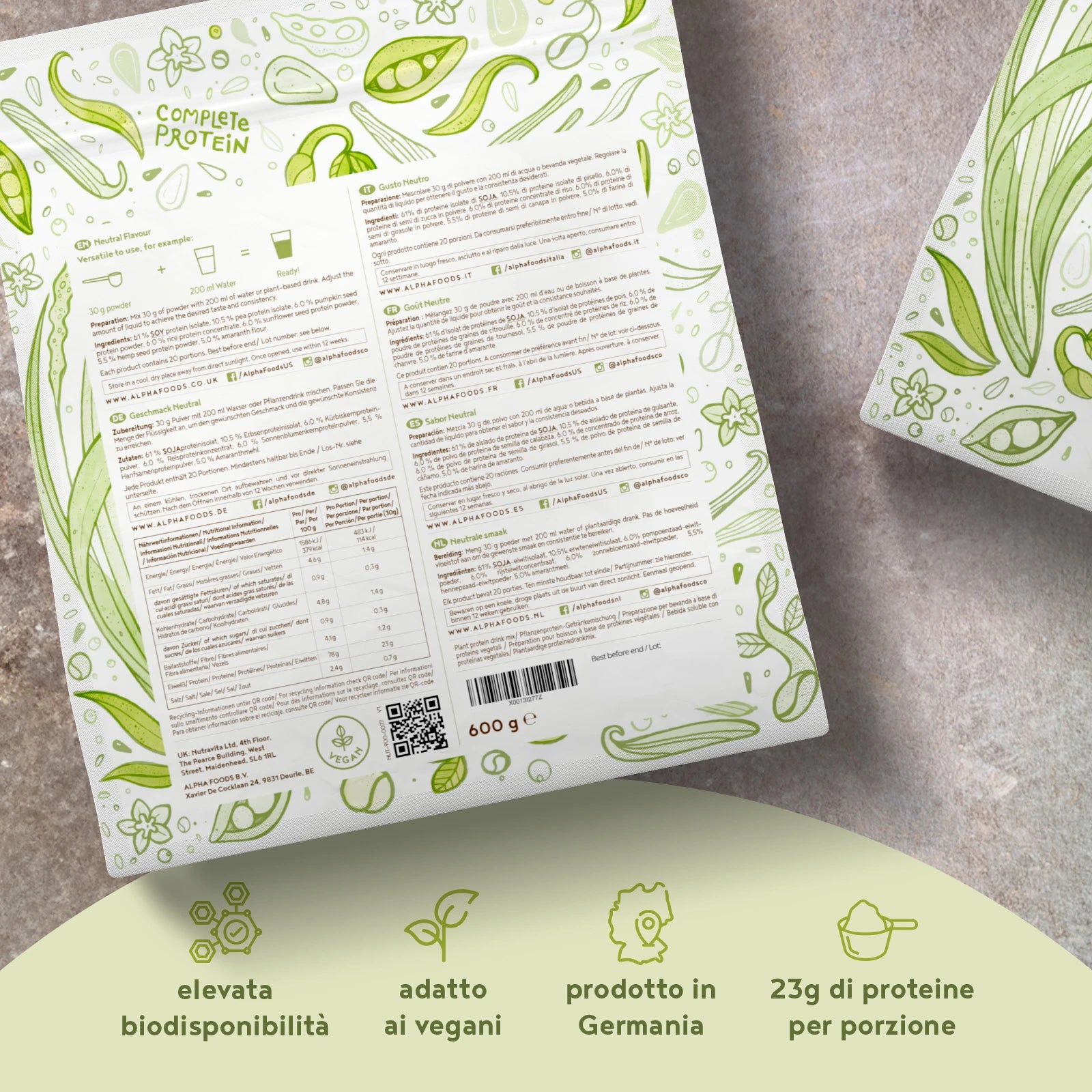 A+ Two - Proteine vegane - Gusto Neutro