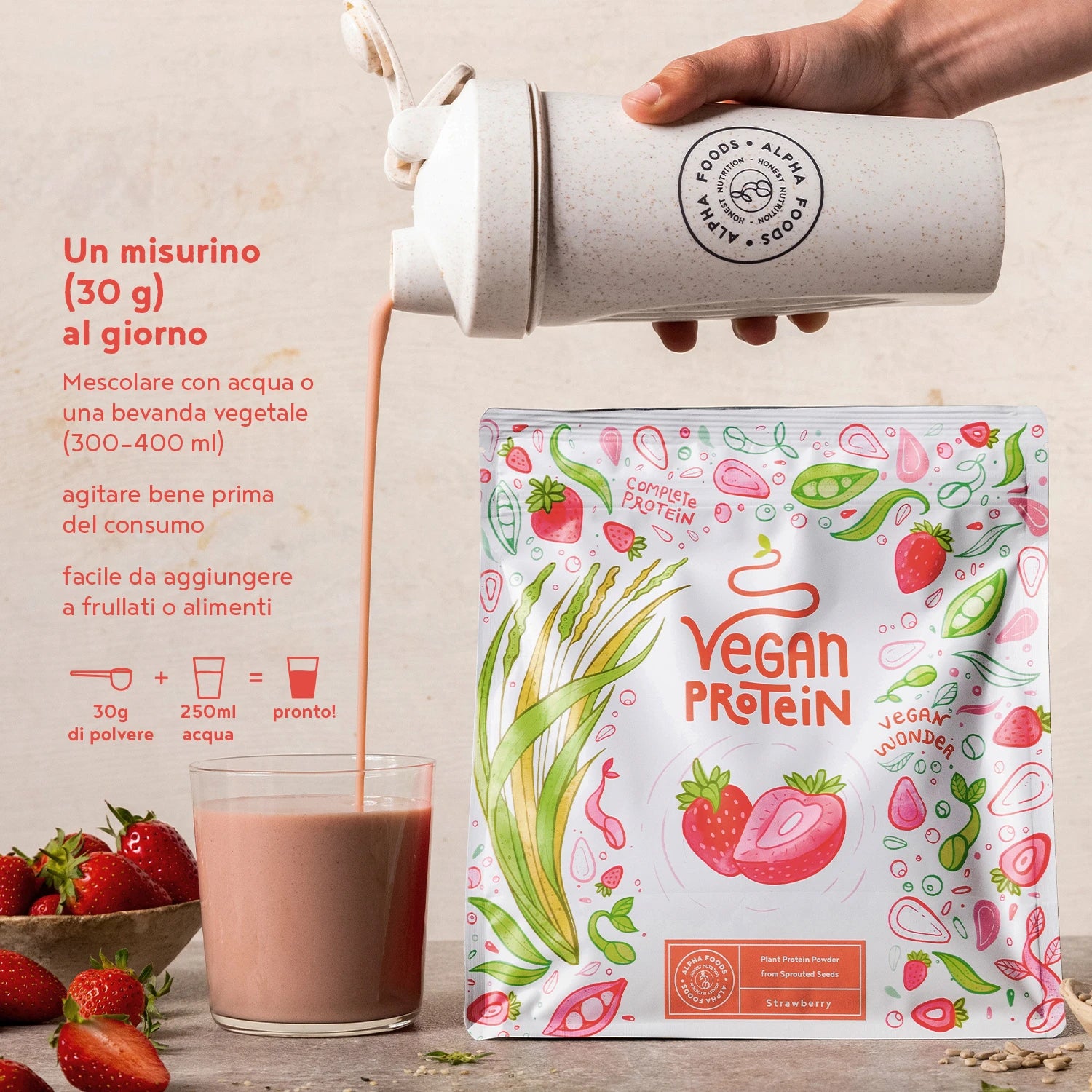 A+ Four - Proteine Vegane - Fragola