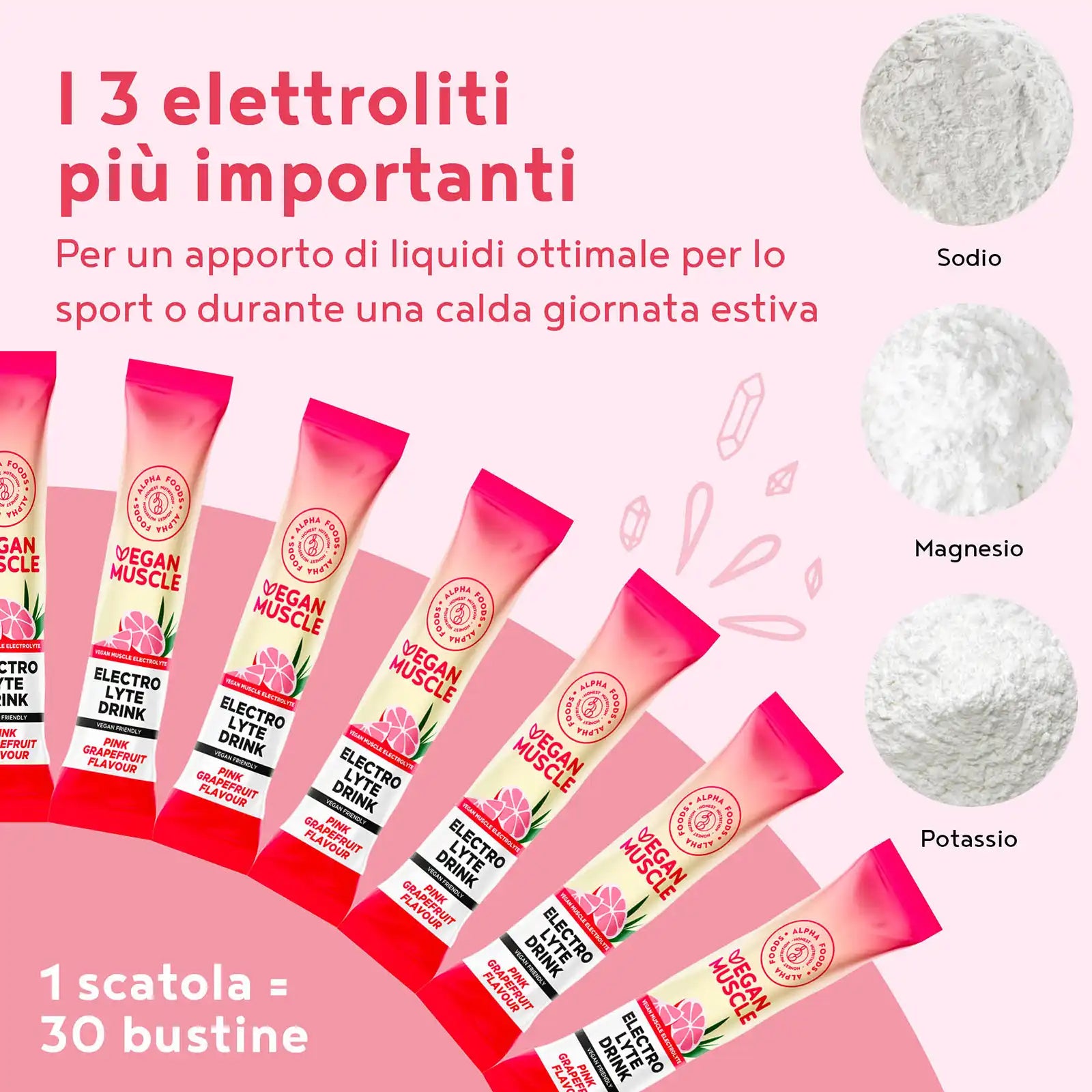 A+ One - Elettroliti in polvere - Gusto Pompelmo rosa