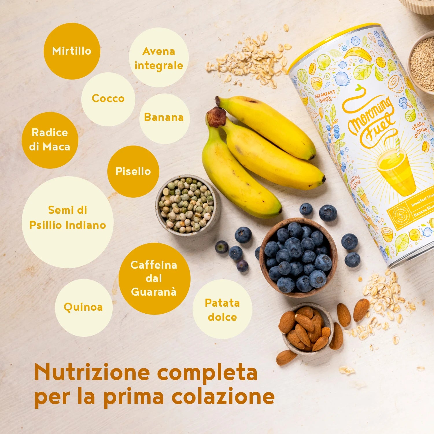 A+ Four - Morning Fuel Breakfast Shake - Banana e Mirtillo