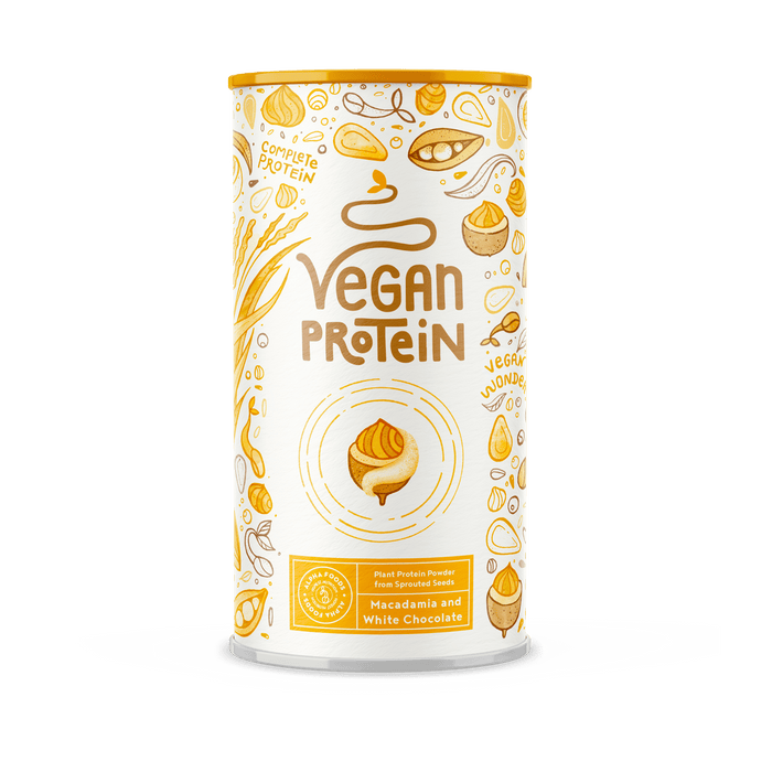 Proteine vegane in polvere - Cioccolato bianco e Macadamia